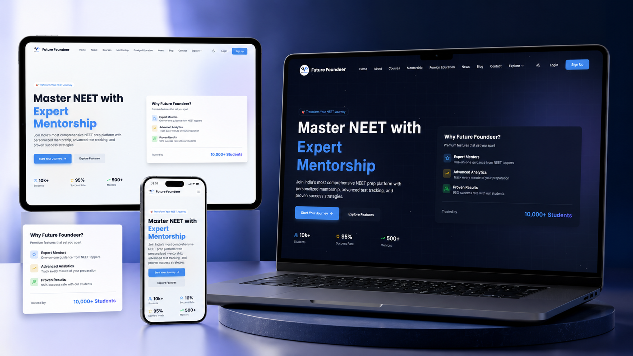 Future Founders app mockup